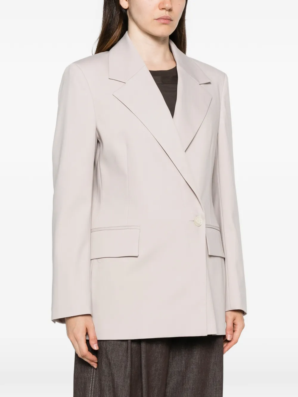 Liviana Conti Blazer met dubbele rij knopen Paars