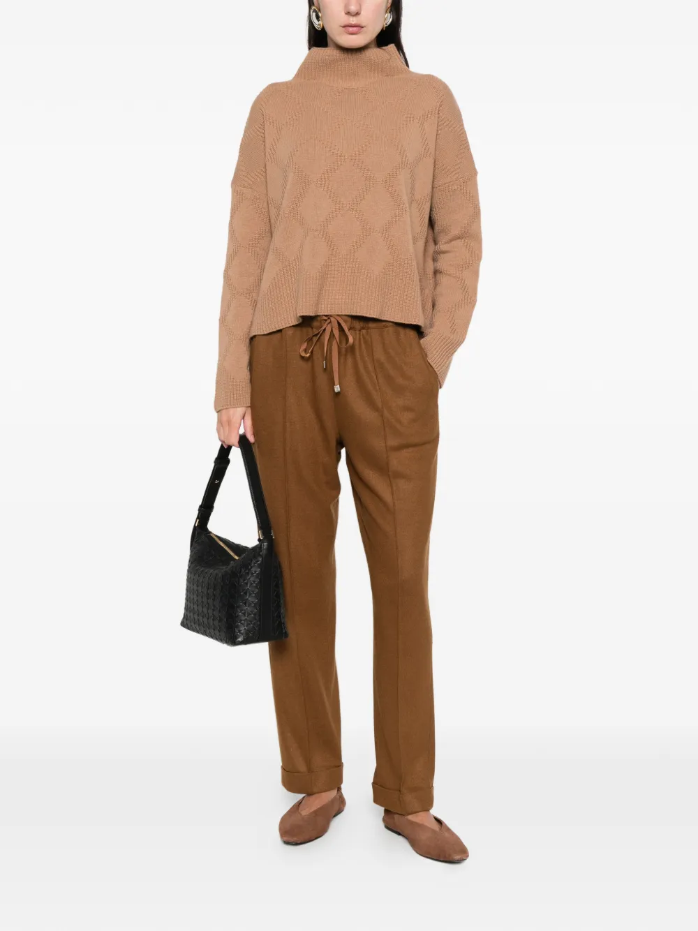 Liviana Conti drawstring cuffed trousers - Bruin