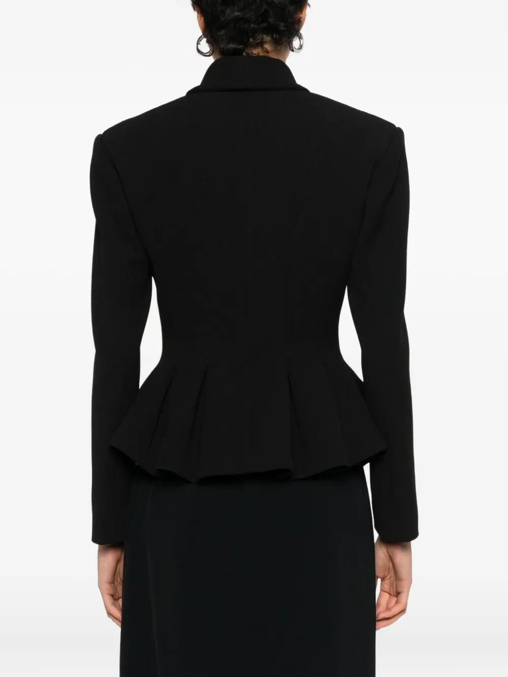 Liviana Conti Peplum Blazer In Black