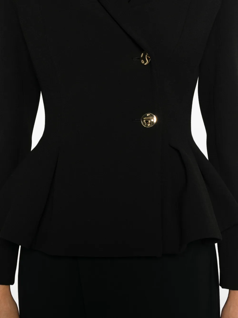 Liviana Conti Peplum Blazer In Black