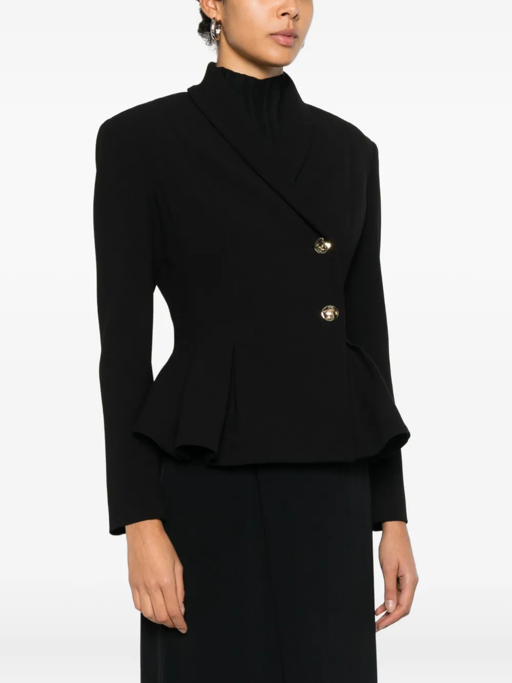 Liviana Conti Peplum Blazer In Black