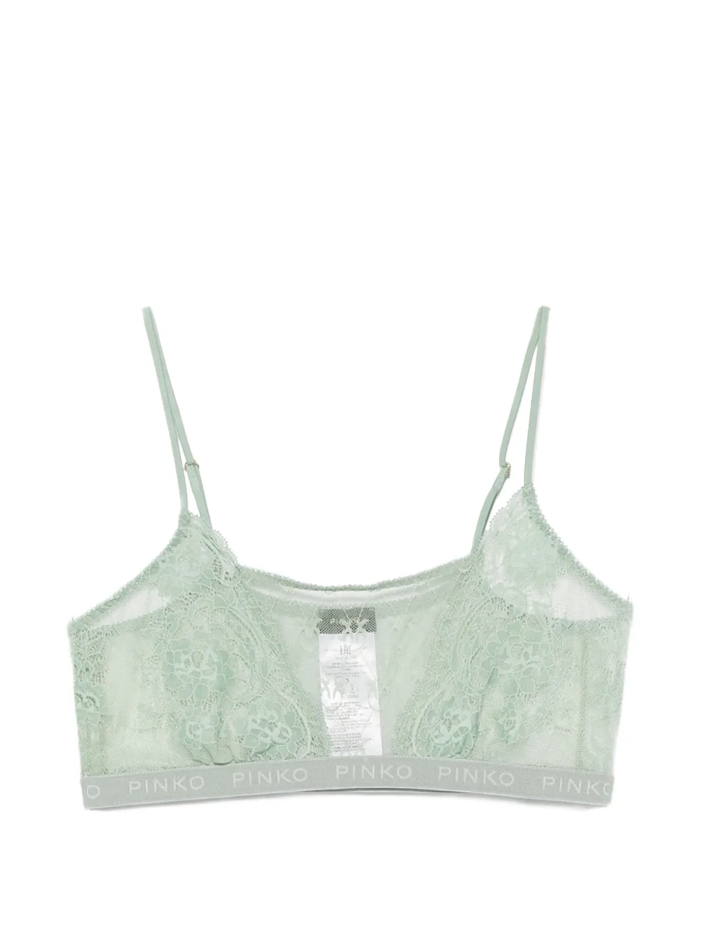 PINKO lace logo-underband bra - Verde
