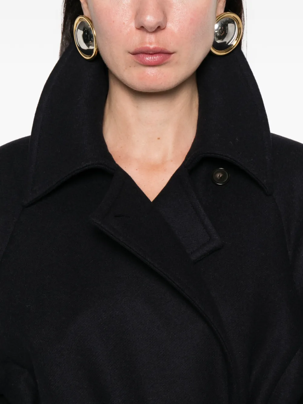 Erika Cavallini Diletta Belted Coat In Black