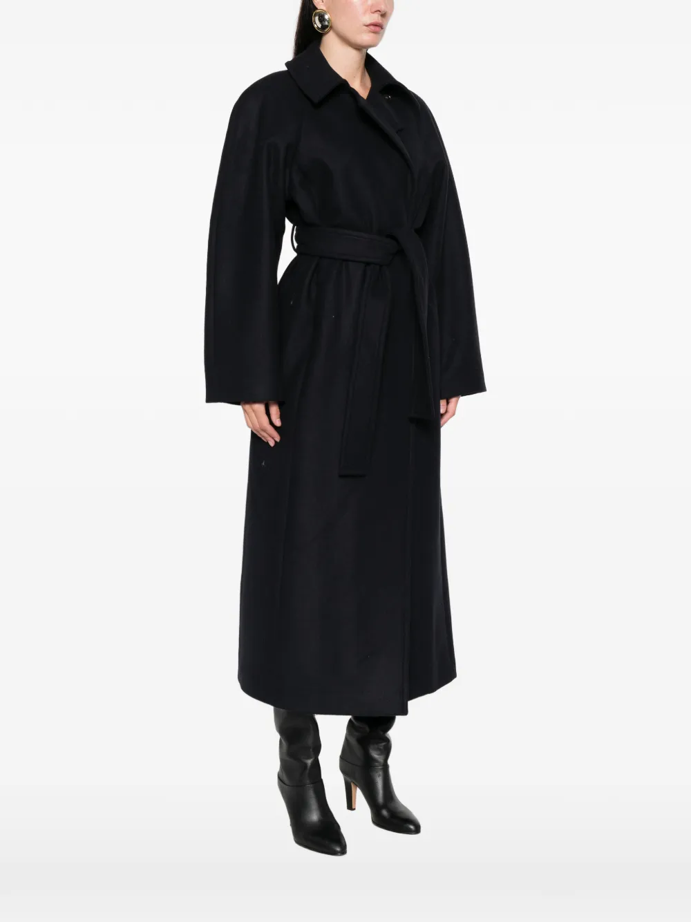 Erika Cavallini Diletta Belted Coat In Black