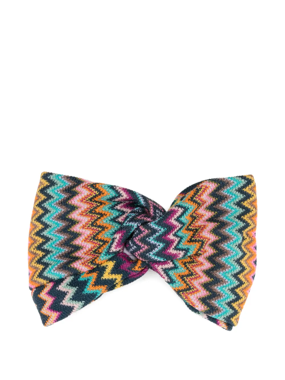 Missoni Zigzag Twisted Headband In Yellow