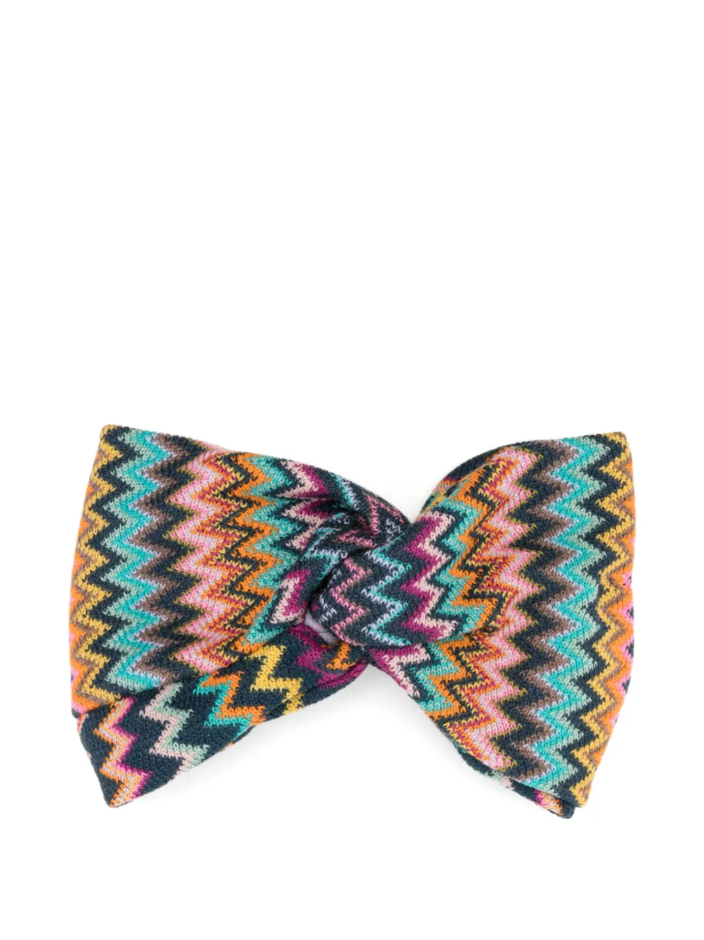 Missoni zigzag twisted headband - Blu