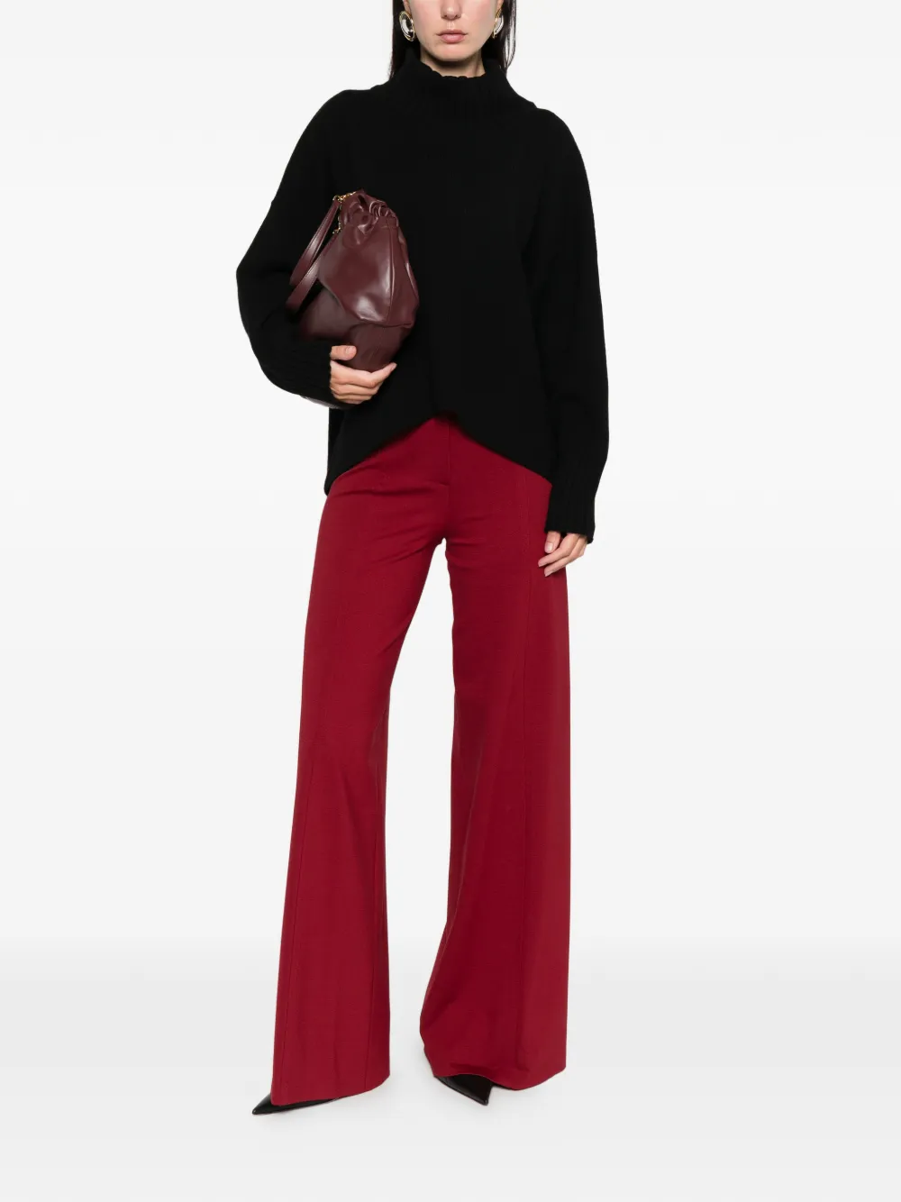 Liviana Conti central-seam trousers - Rood