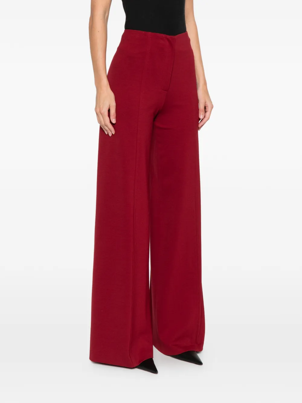 Liviana Conti Broek met naaddetail Rood