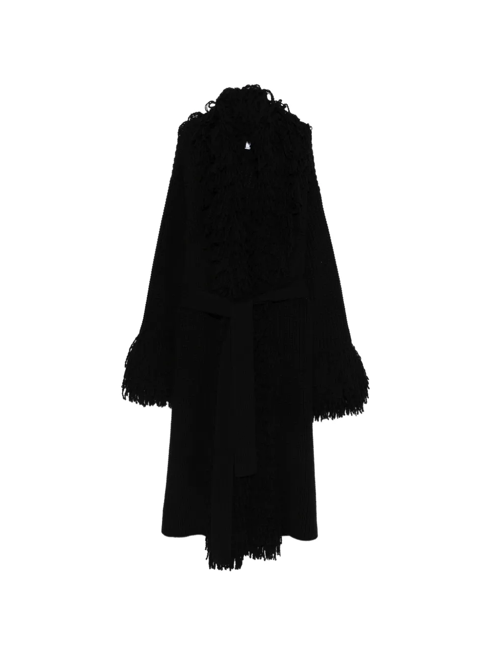 Blumarine fringed coat - Nero
