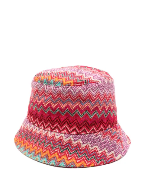 Missoni gorro de pescador con motivo en zigzag