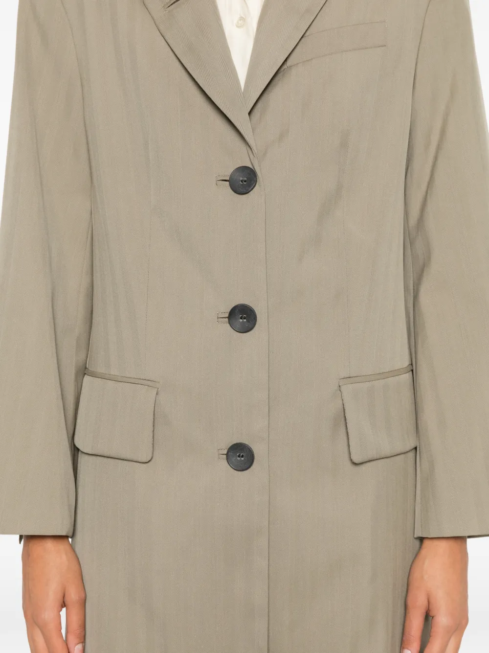 By Malene Birger Rosett blazer met knoopsluiting Groen