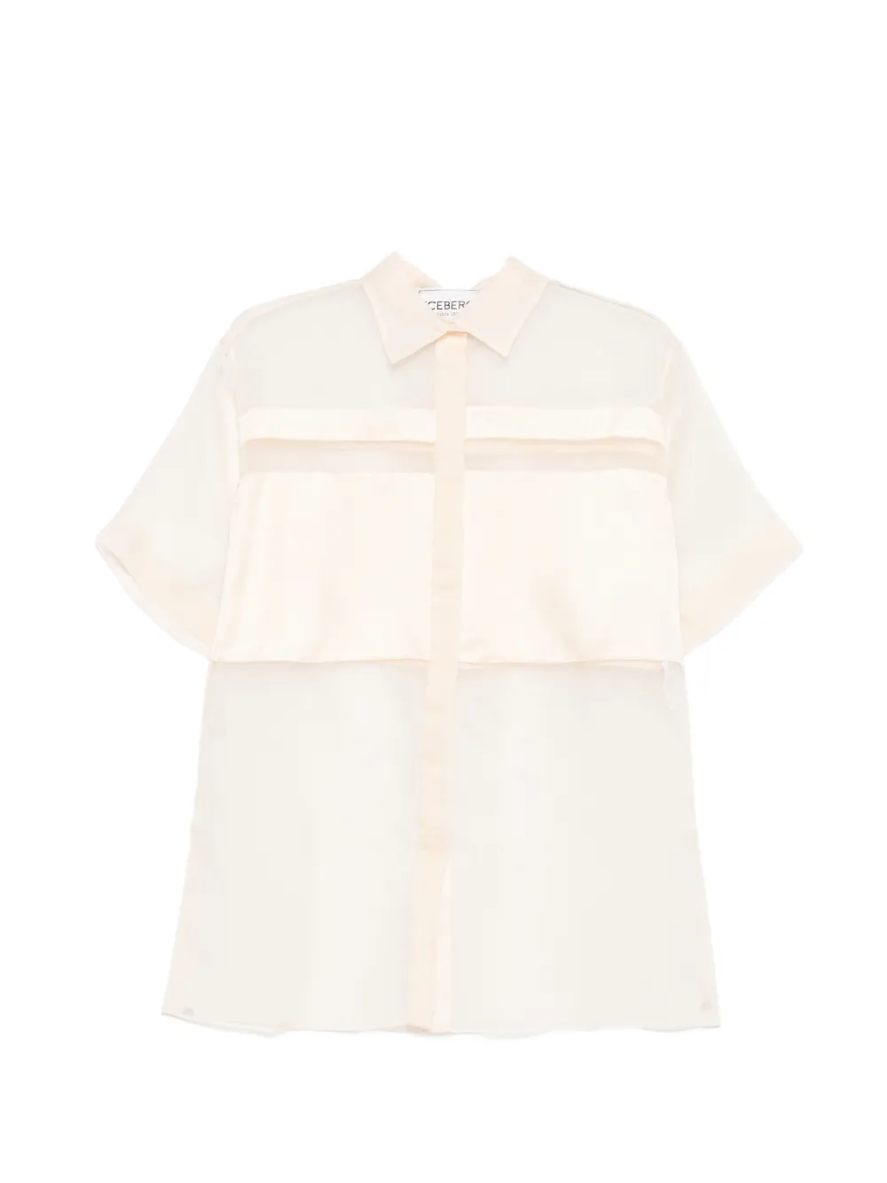 Iceberg panelled short-sleeve shirt - Toni neutri
