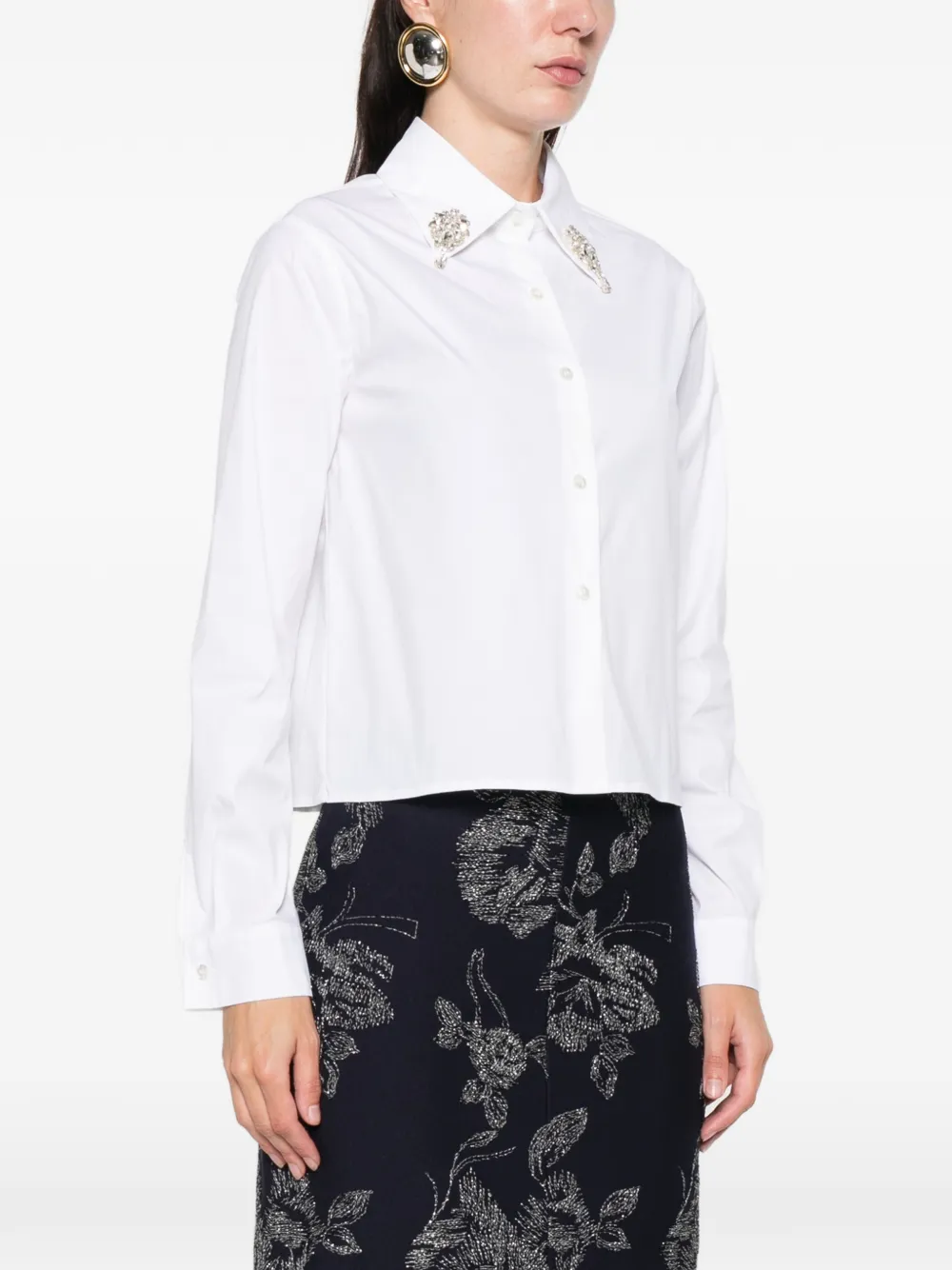 Liviana Conti Berenica Embellished Shirt In White