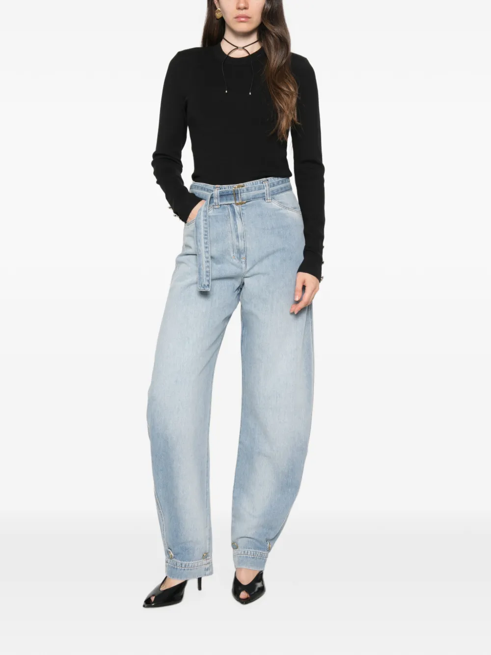 SIMONA CORSELLINI Jeans met toelopende pijpen Blauw