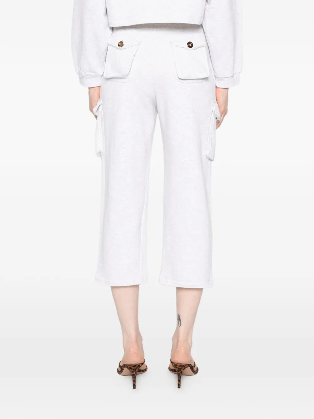 Elisabetta Franchi Gerafelde cargo broek Grijs