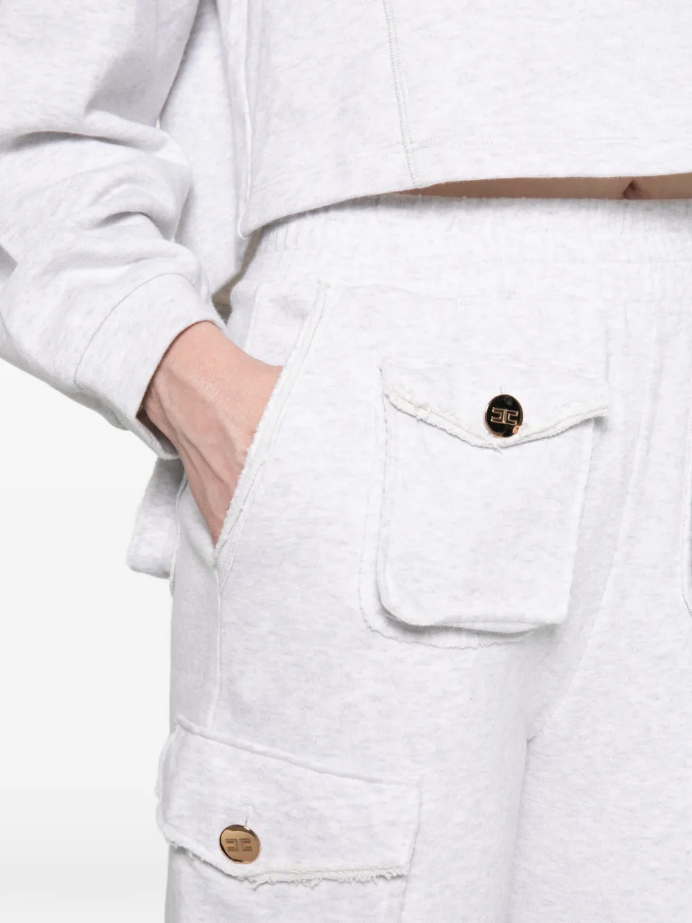 Elisabetta Franchi Gerafelde cargo broek Grijs