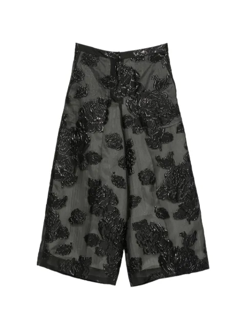 PSOPHIA floral-jacquard wide-leg palazzo pants