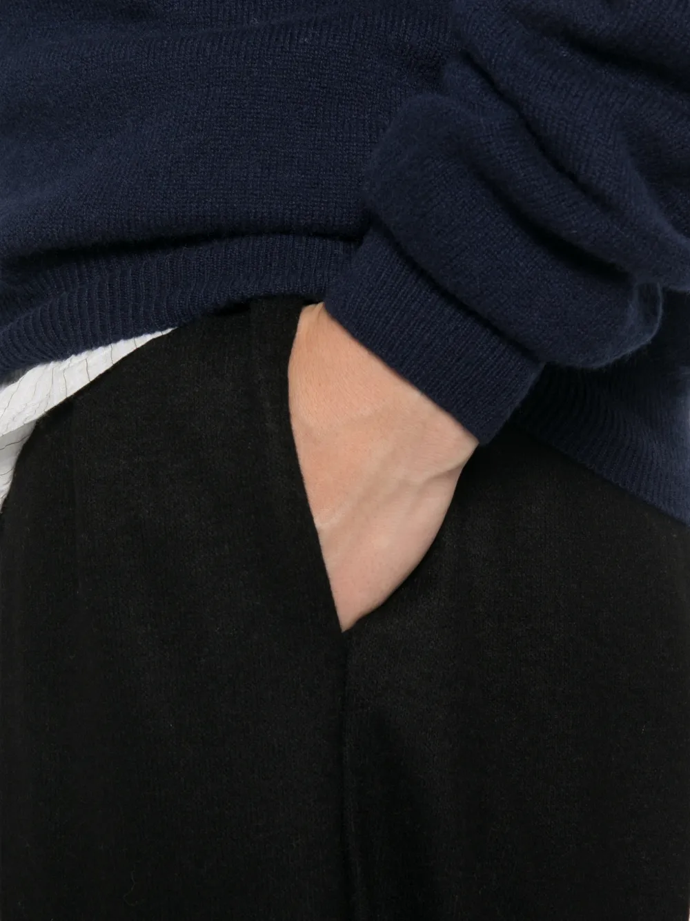 Liviana Conti Pantalon met logo tailleband Zwart
