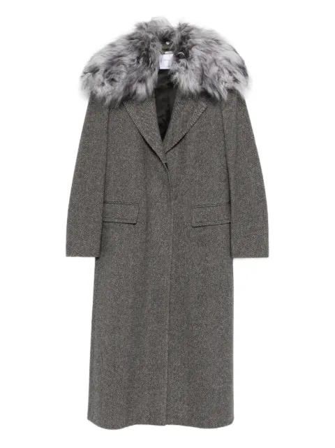 Blumarine fur-collar coat