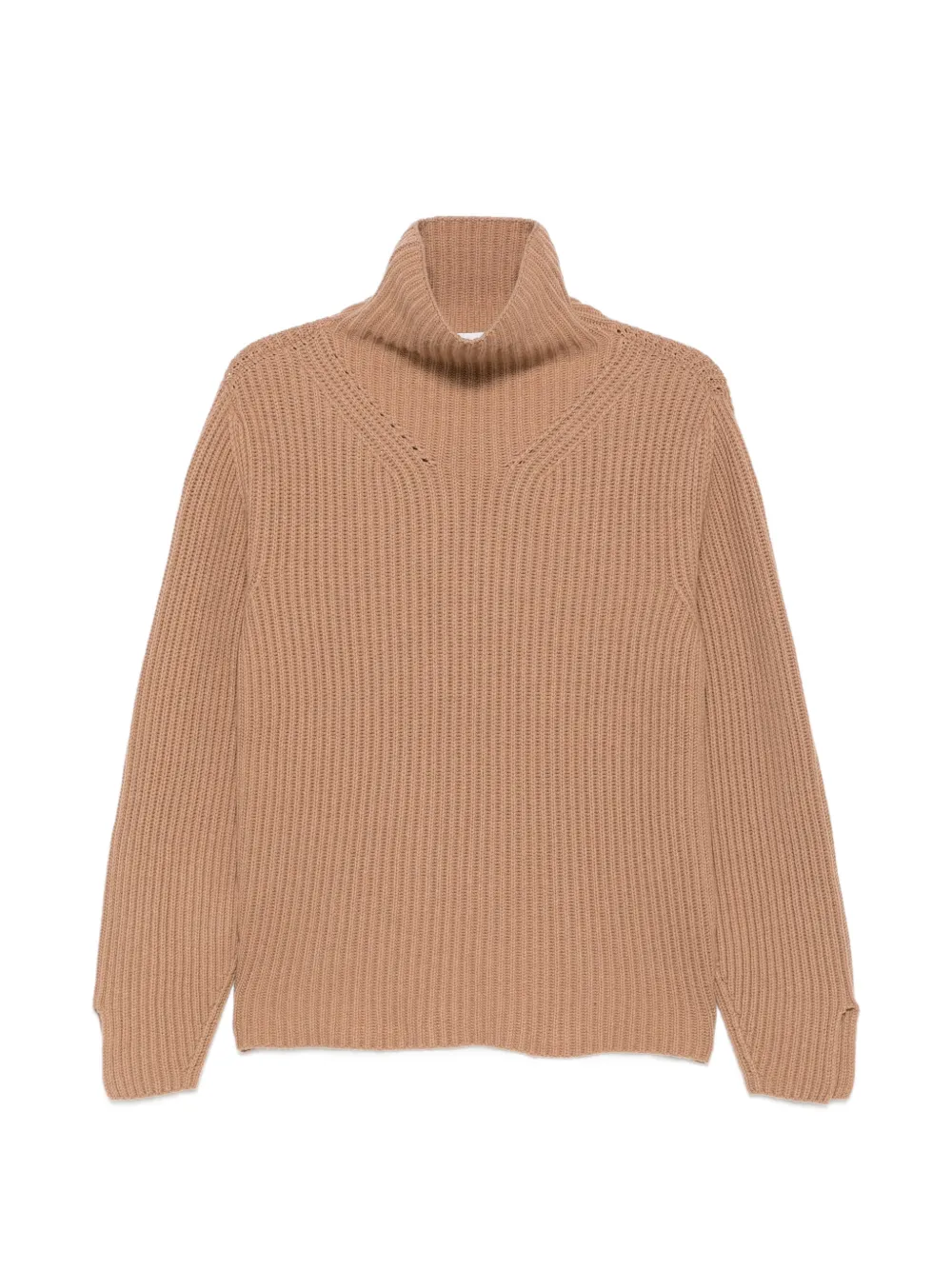 Liviana Conti ribbed-knit turtleneck sweater - Braun