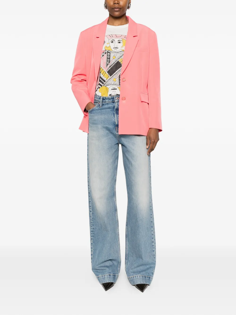  Blugirl Single-breasted Blazer - Pink 