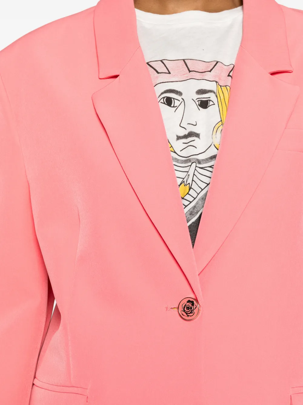 Blugirl Blazer met enkele rij knopen Roze
