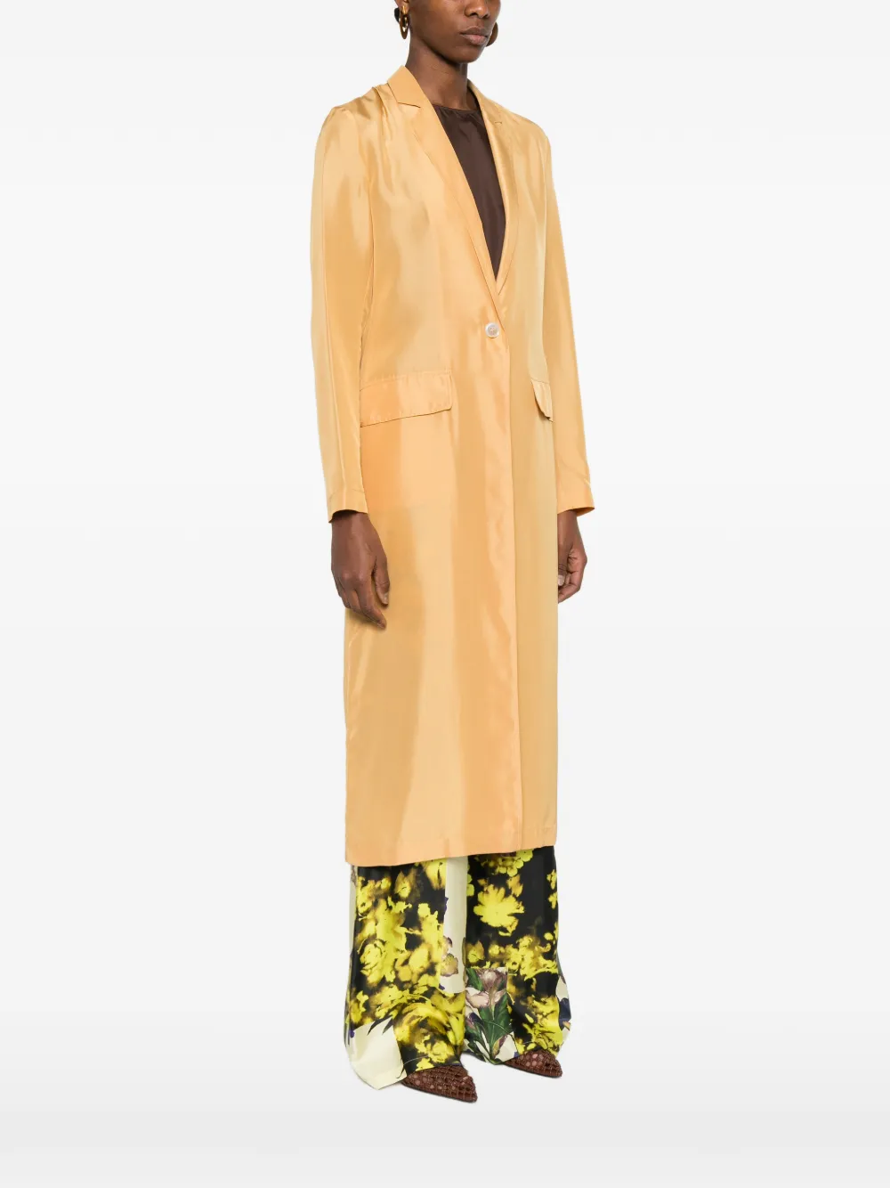  Erika Cavallini Pocket Single-breasted Coat - Orange 