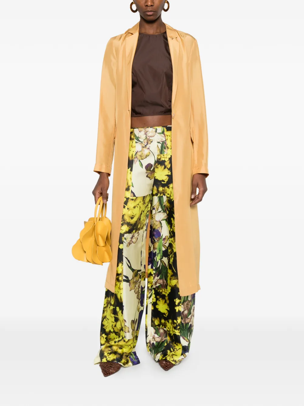  Erika Cavallini Pocket Single-breasted Coat - Orange 