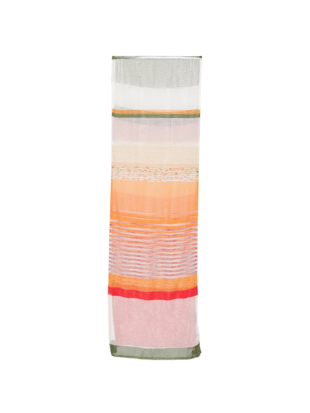 Missoni striped open-knit scarf - Weiß