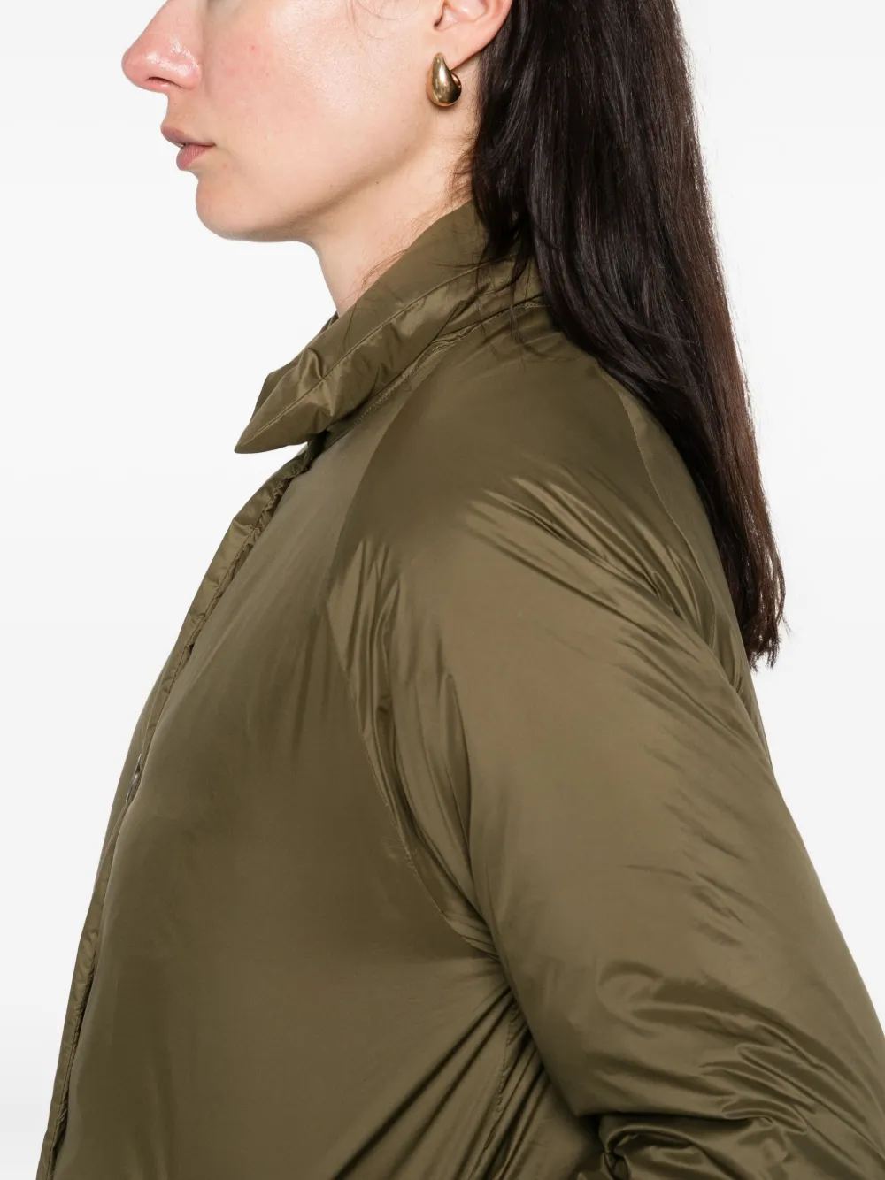 Psophia Reversible Buttoned Coat In Green