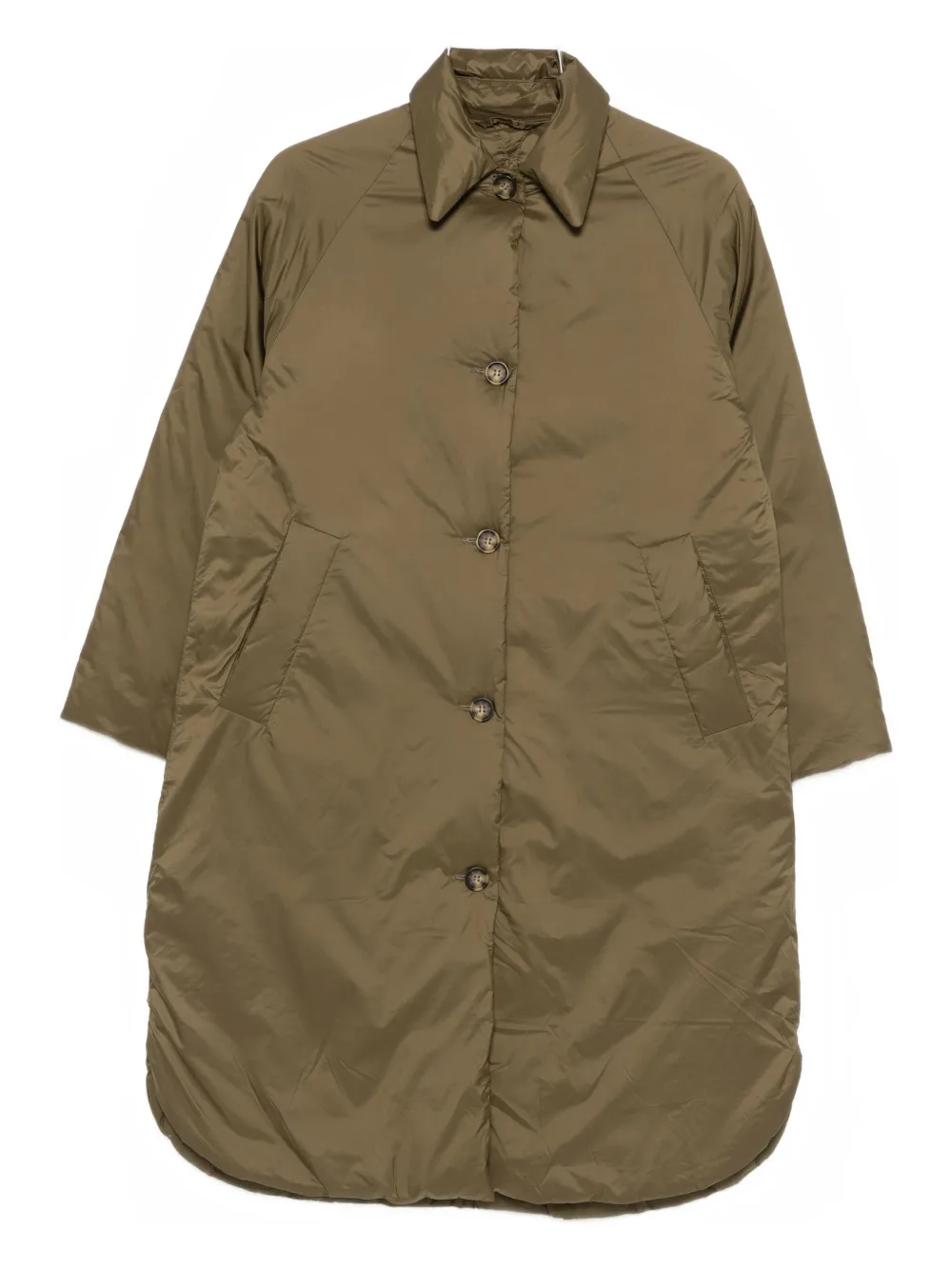 Psophia Reversible Buttoned Coat In Green