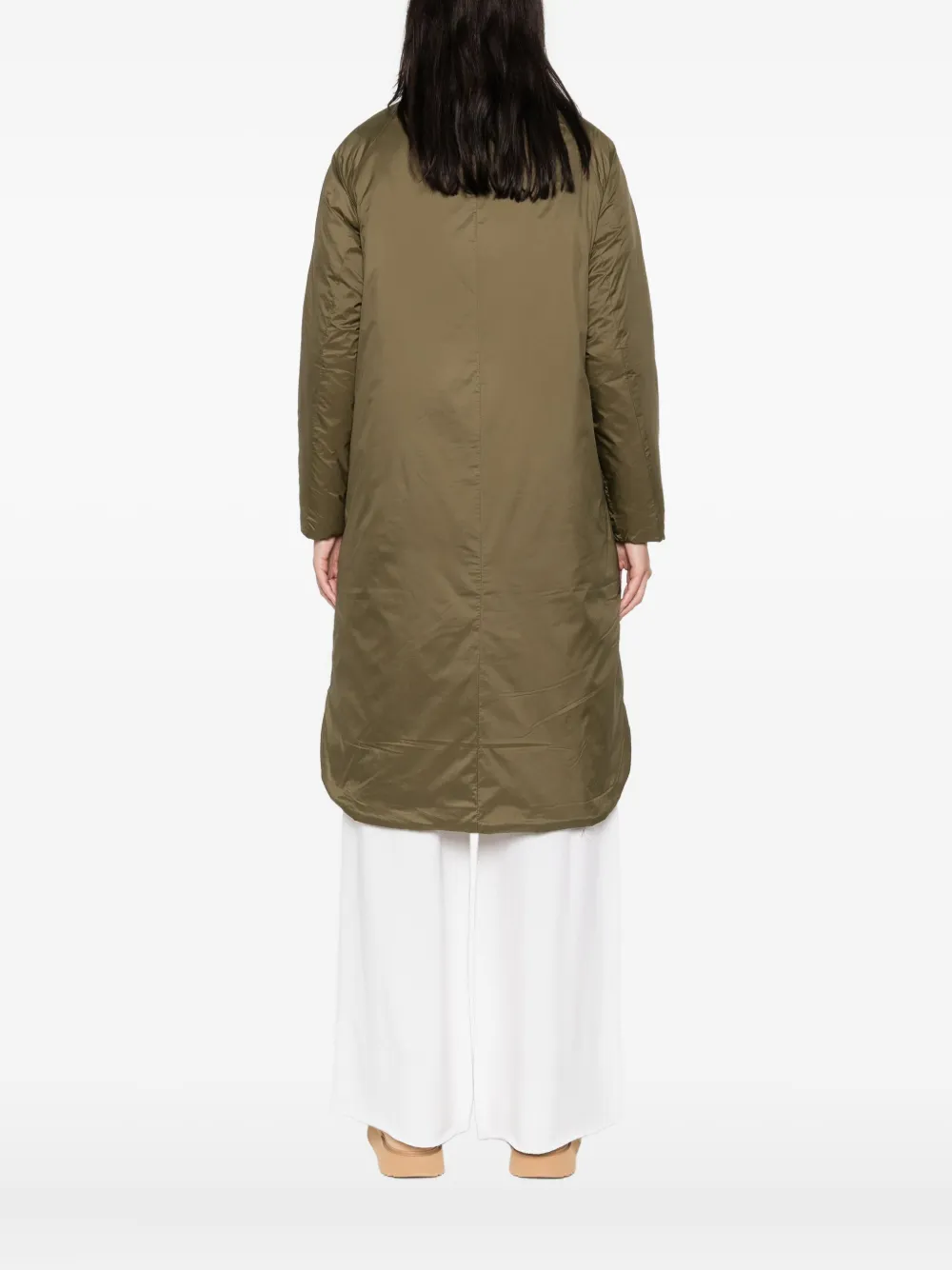 Psophia Reversible Buttoned Coat In Green