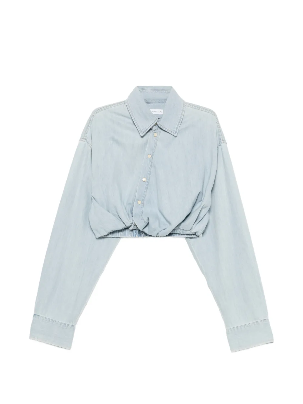 SIMONA CORSELLINI chemise en jean à coupe crop - Bleu