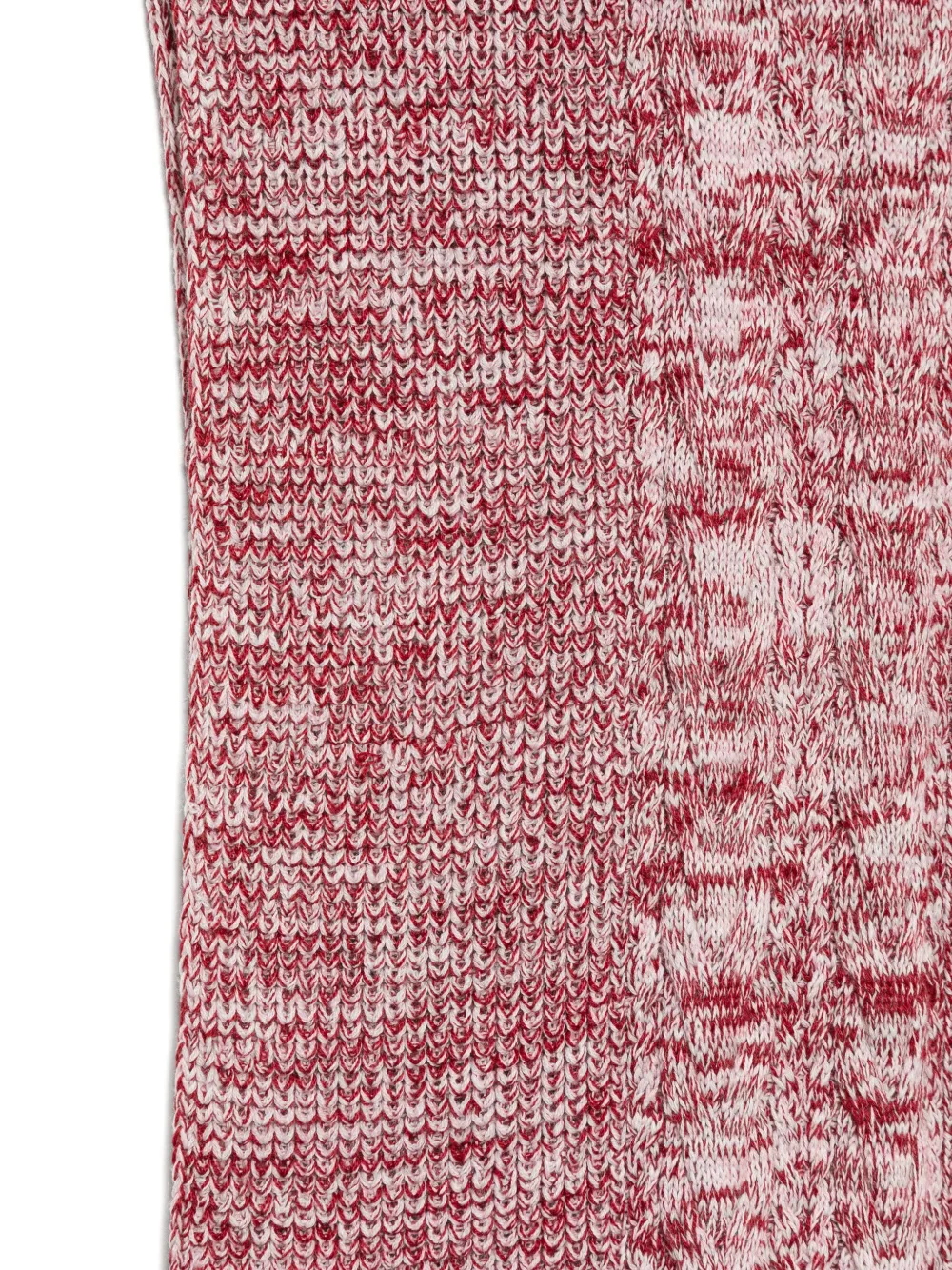 Missoni Kabelgebreide sjaal met ruimteprint Rood