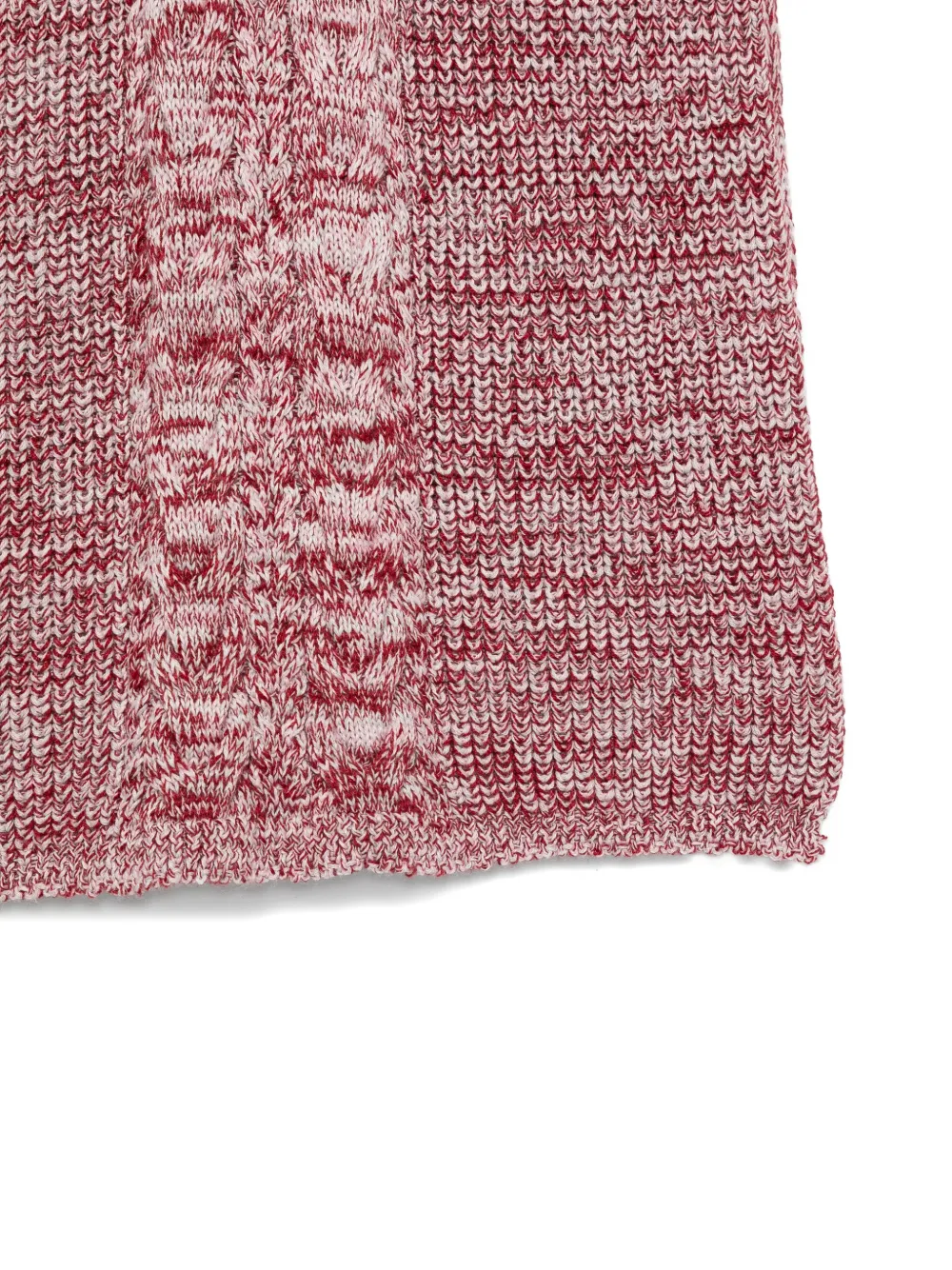 Missoni Kabelgebreide sjaal met ruimteprint Rood