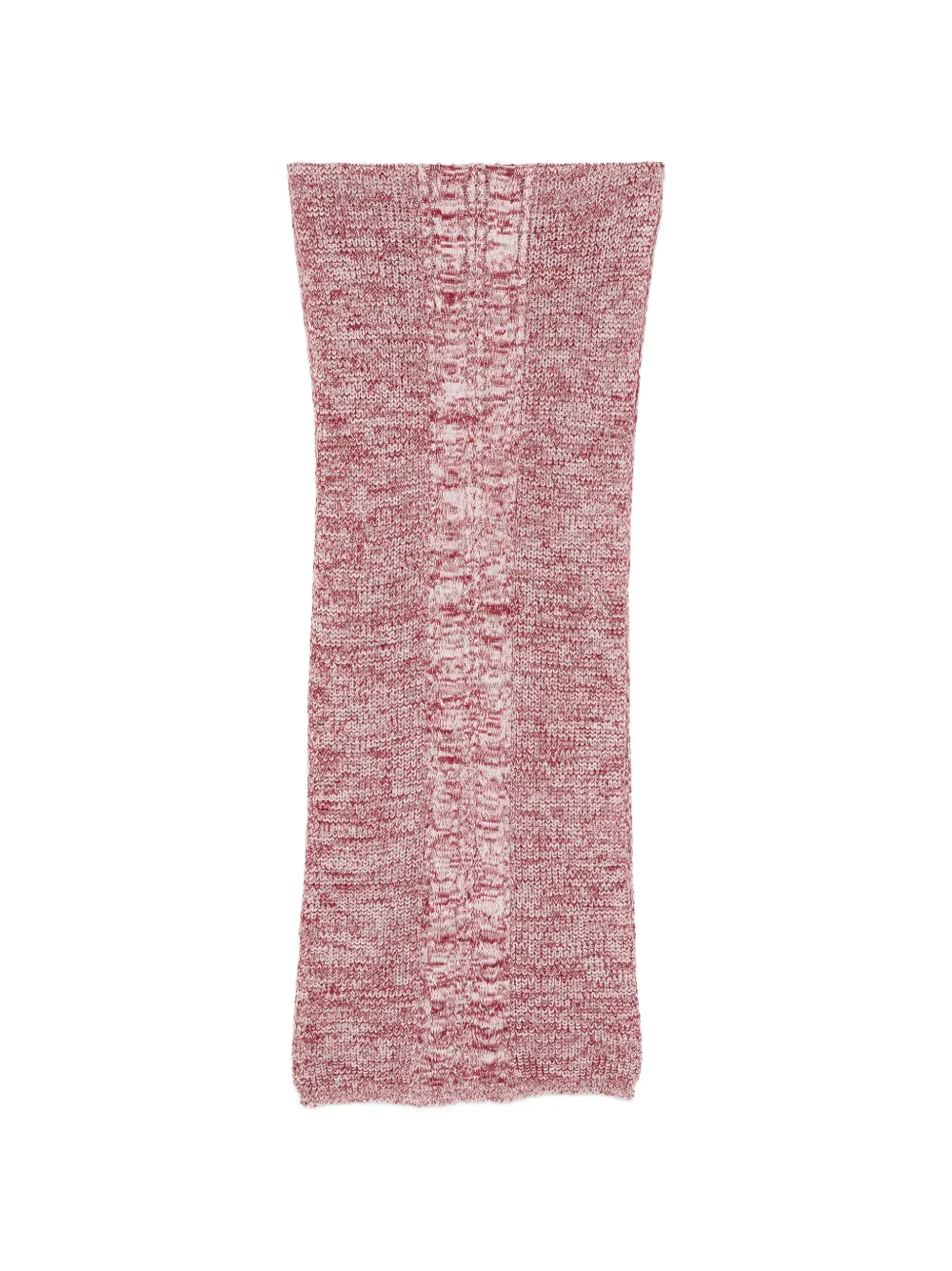 Missoni cable-knit space-dye scarf - Rosso