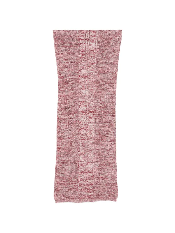 Missoni Cable-knit Space-dye Scarf in Red