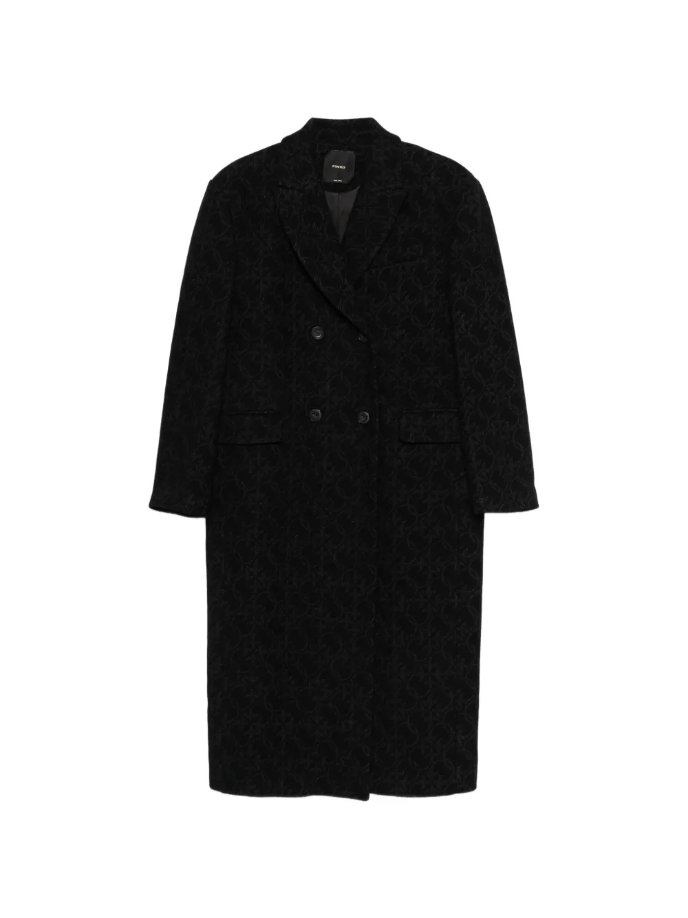 PINKO double-breasted patterned coat - Nero