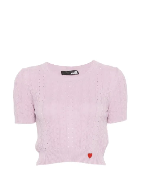 Love Moschino heart-embroidered T-shirt