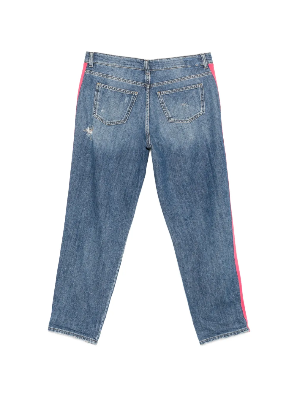 Blugirl Gerafelde gestreepte jeans Blauw