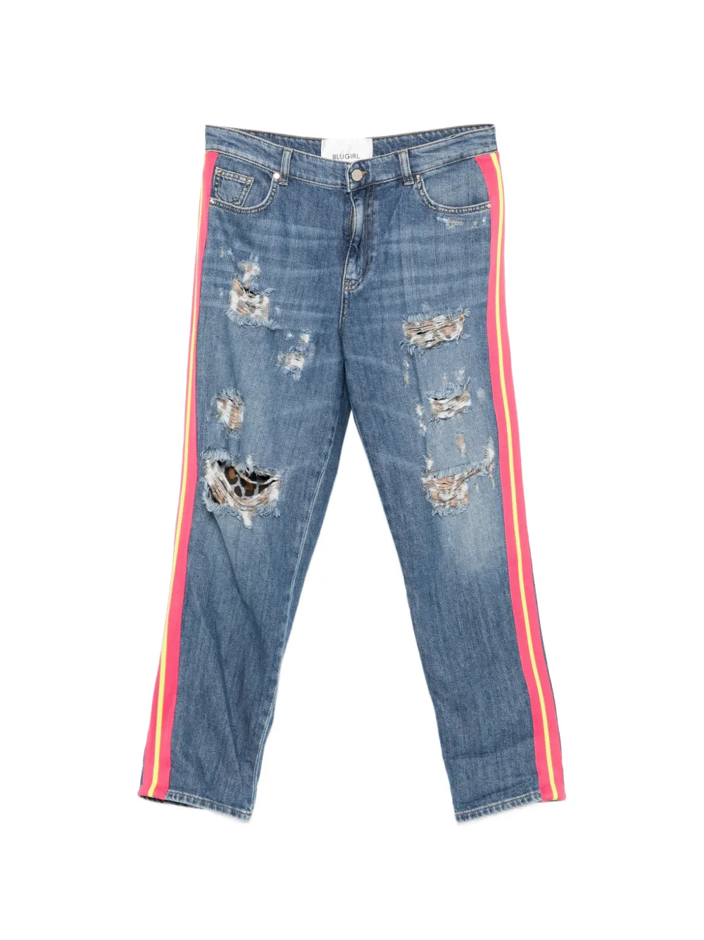 Blugirl Jeans a righe con effetto vissuto