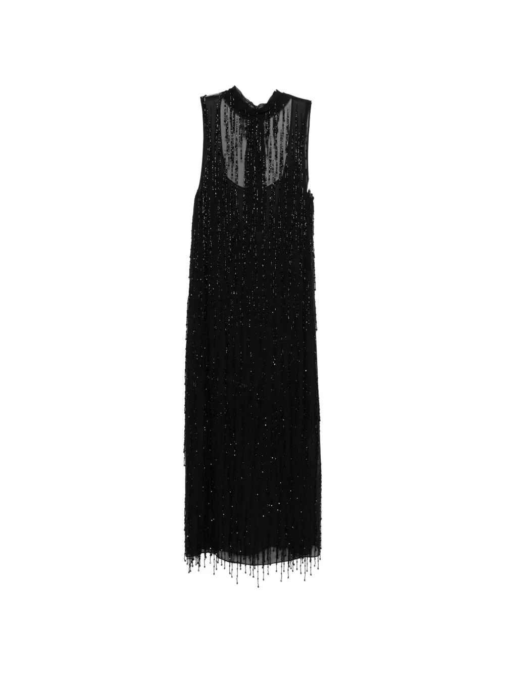 Blumarine beaded high-neck dress - Schwarz