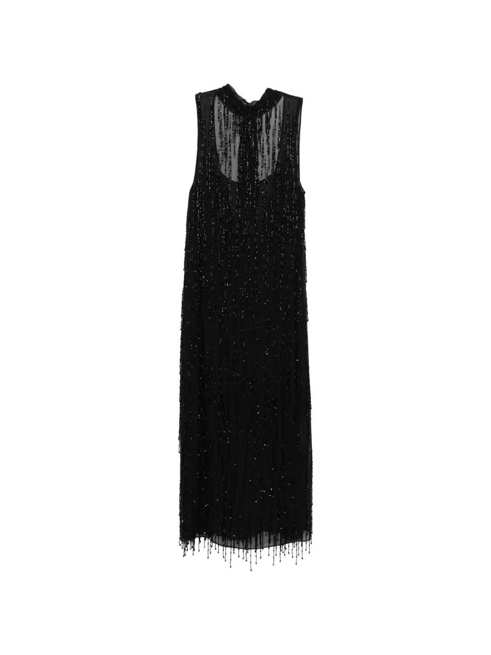 Blumarine beaded high-neck dress - Nero