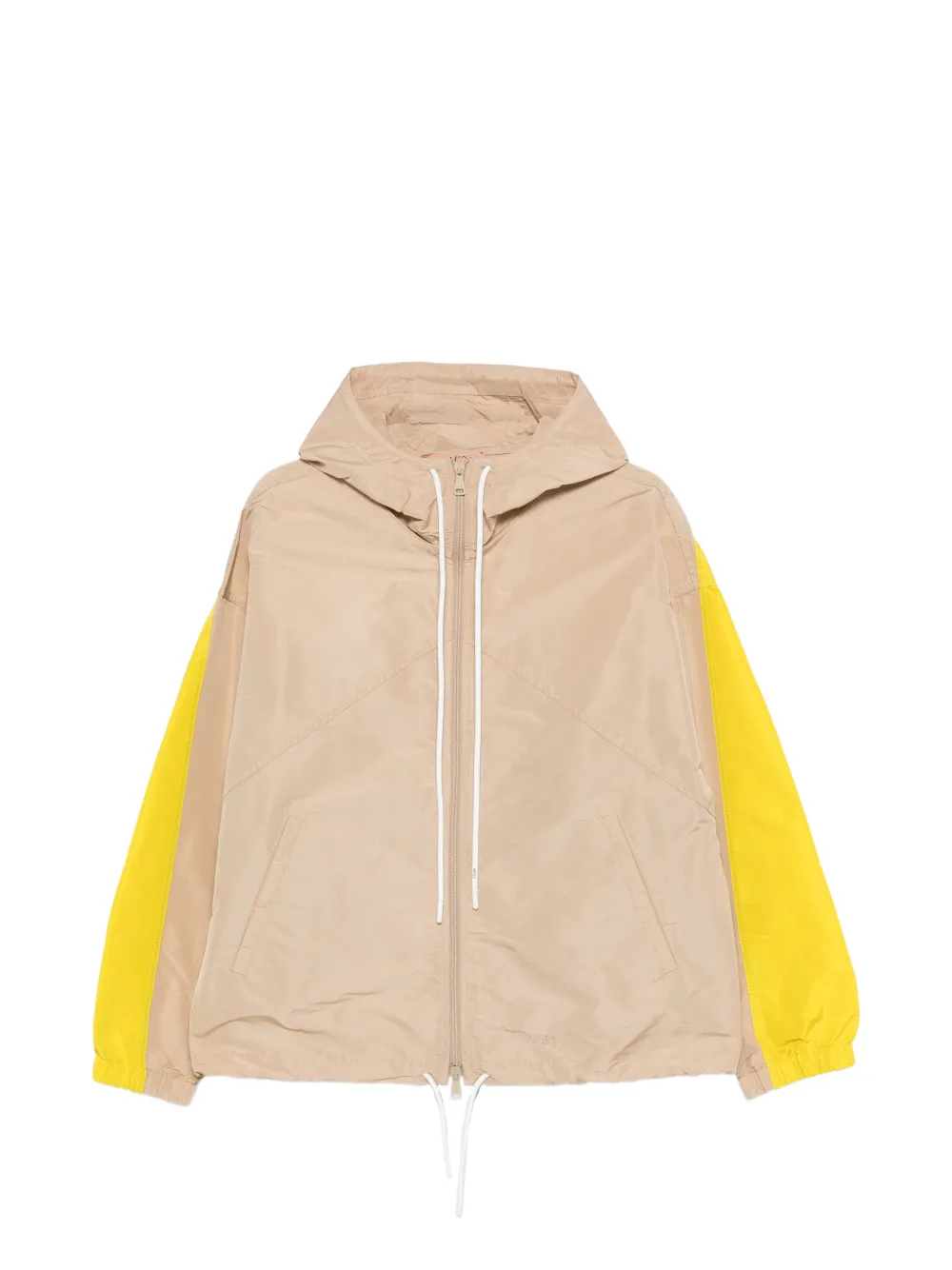 Nº21 hooded colour-block jacket - Toni neutri
