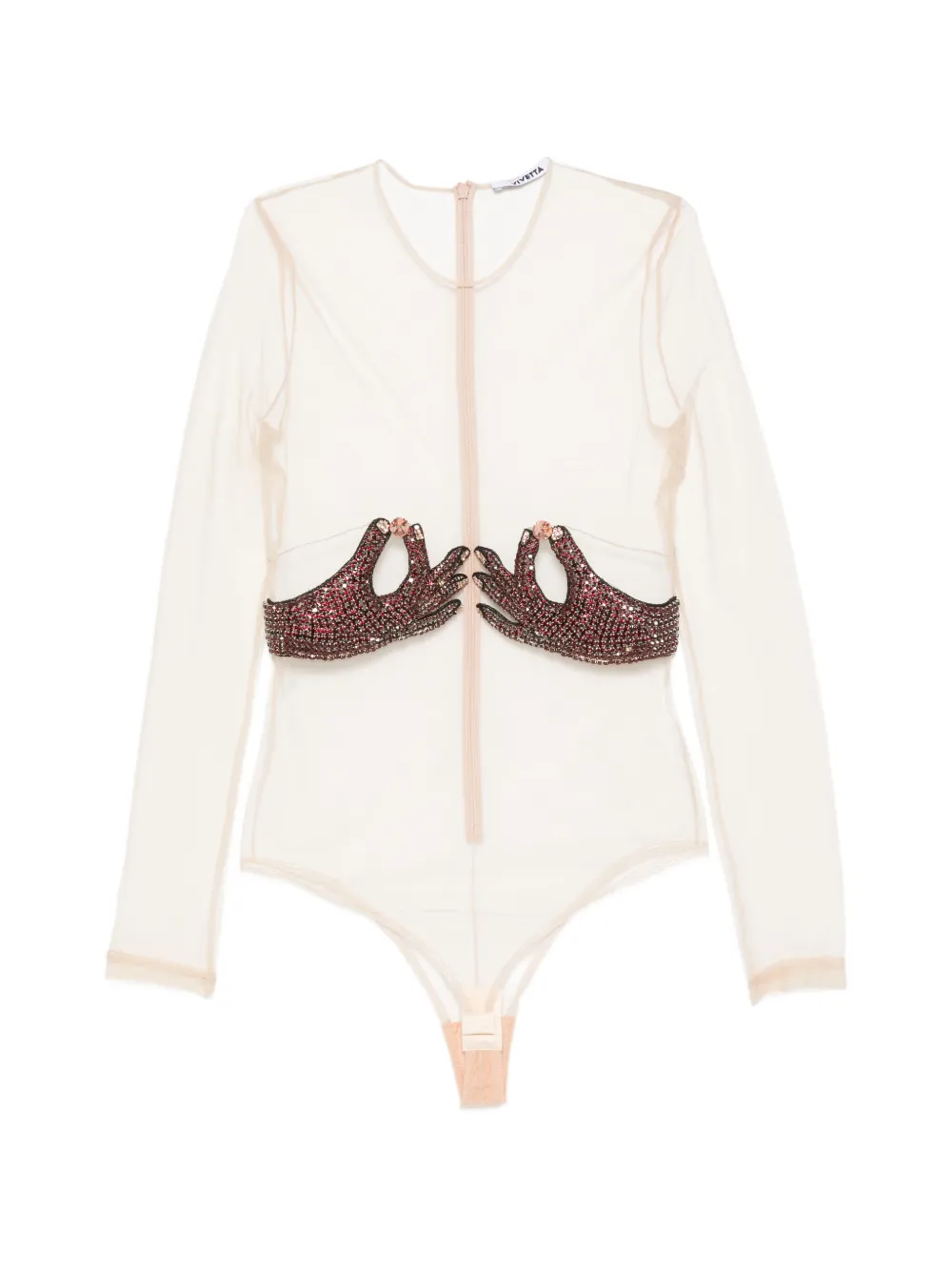 Vivetta long-sleeve hand-detail top - Neutrals