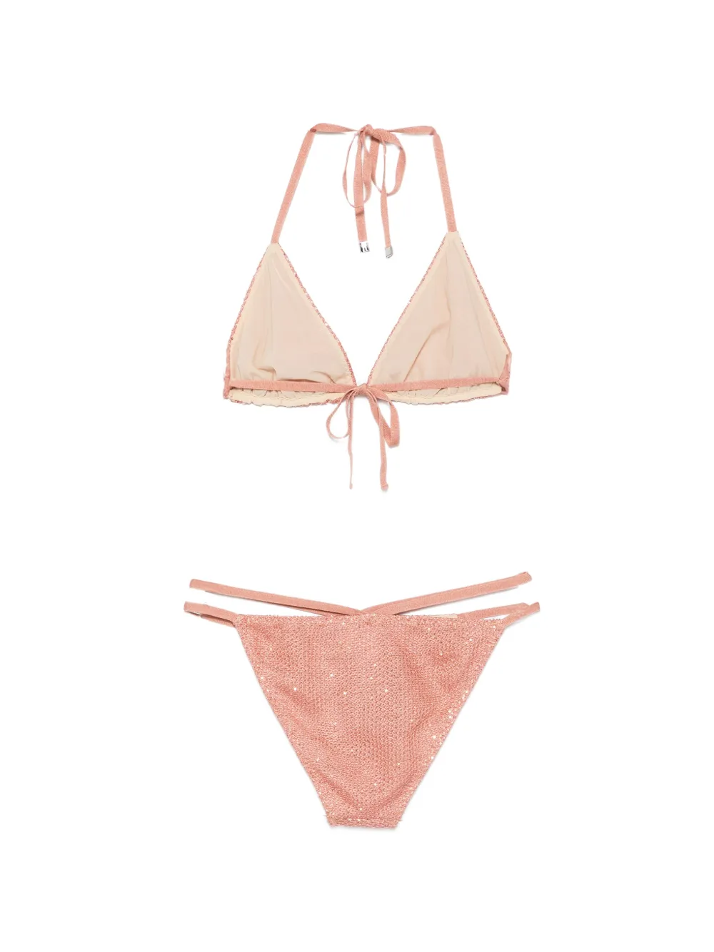  Circus Hotel Bikini Con Apliques - Rosa 