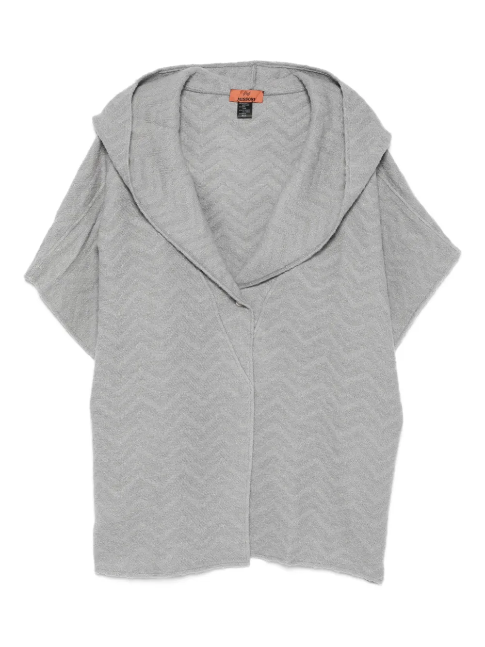 Missoni Hooded Cape In Gray