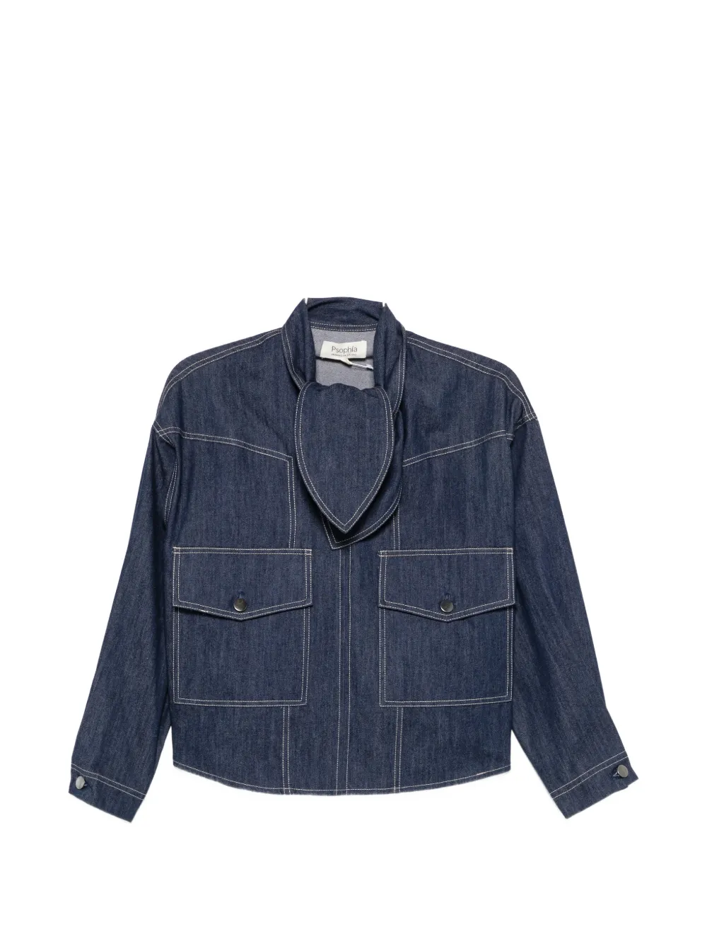PSOPHIA pussy-bow blouse - Blu