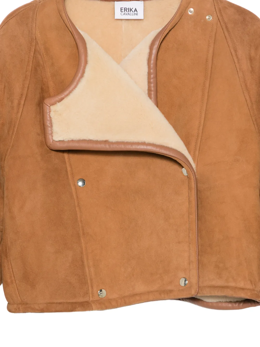  Erika Cavallini Press-stud Jacket - Brown 