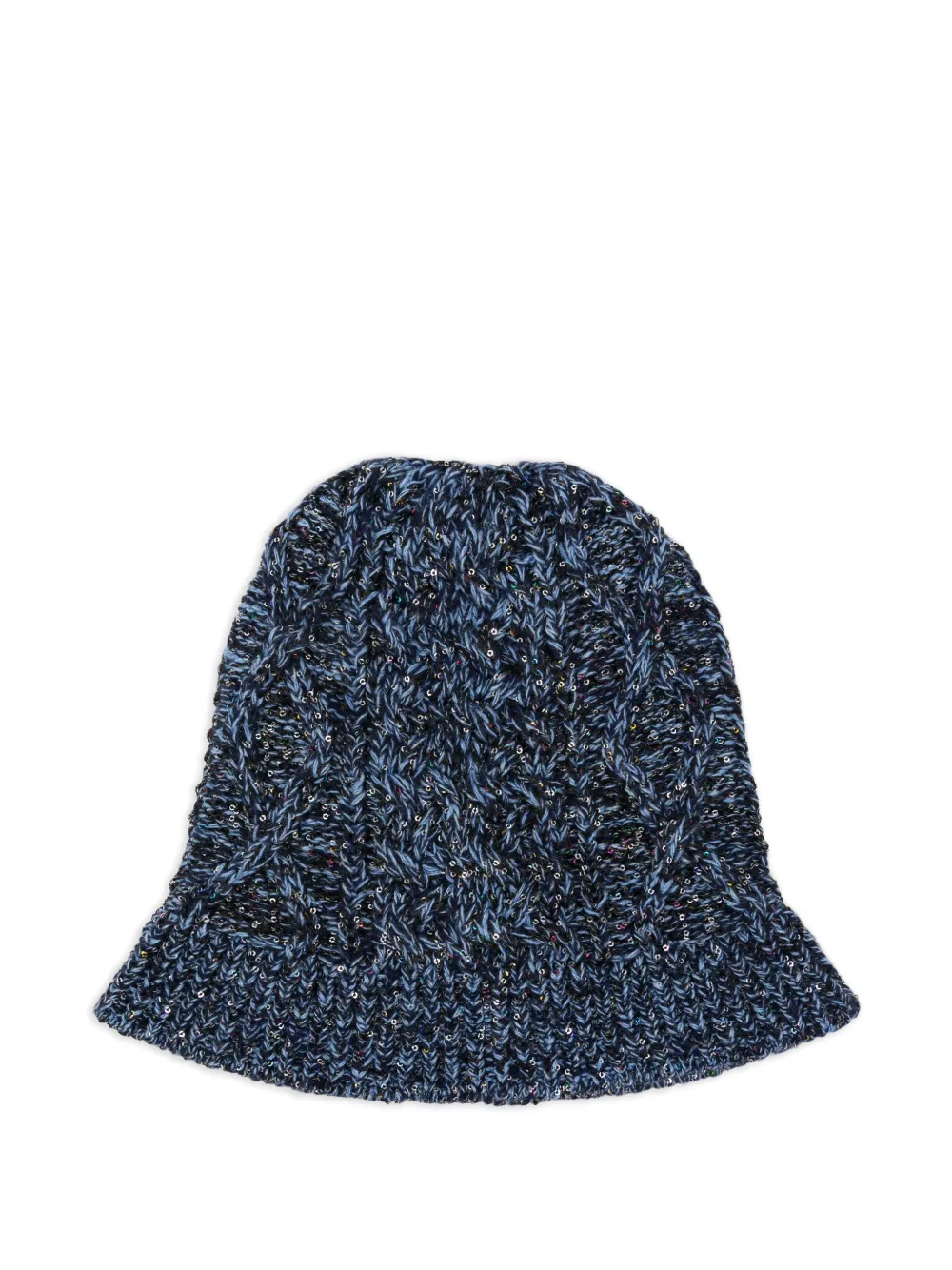 Missoni sequin-embellished cable-knit hat - Blu